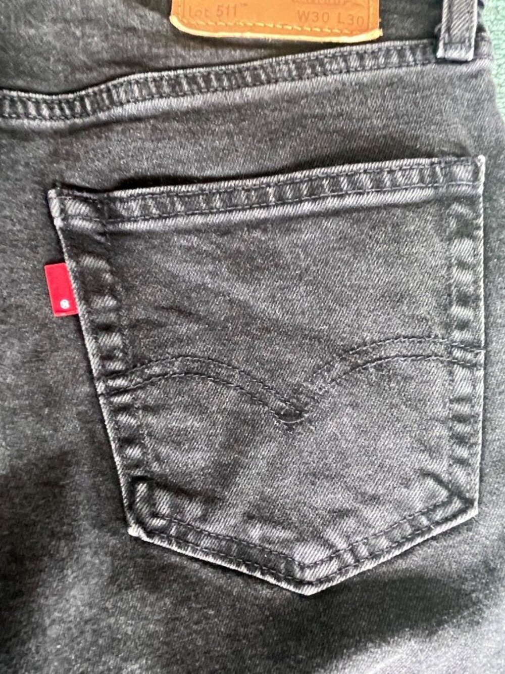 Levis Premium Lot 511 Slim Fit Jeans Black W30 L30 Mens Denim Pants Without Prin